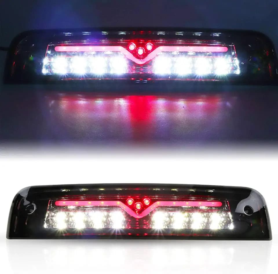 Tresound for 2009-2017 Dodge Ram 1500 2500 3500 3rd Third Brake Light Cargo Light LED High Mount Lamp (Smoked)