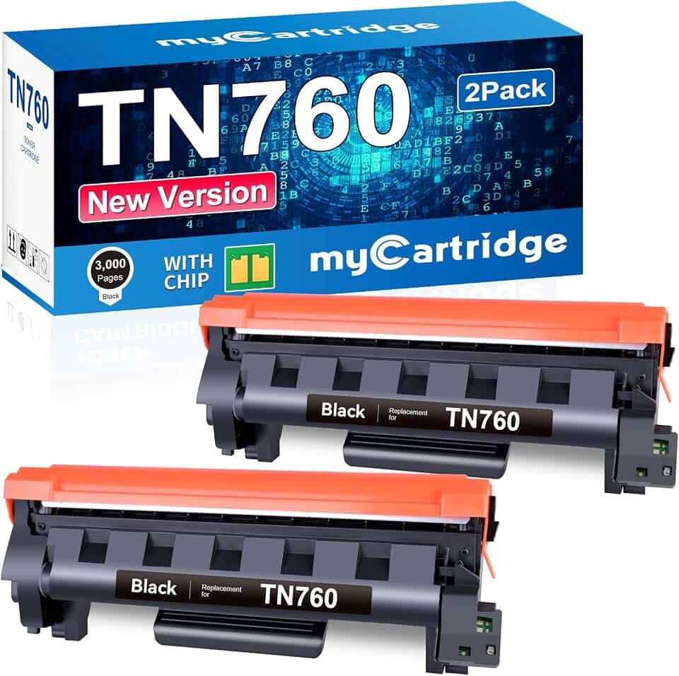 TN760 TN-760 Toner 2 Pack Compatible with Brother Toner tn-730/tn-760 TN730