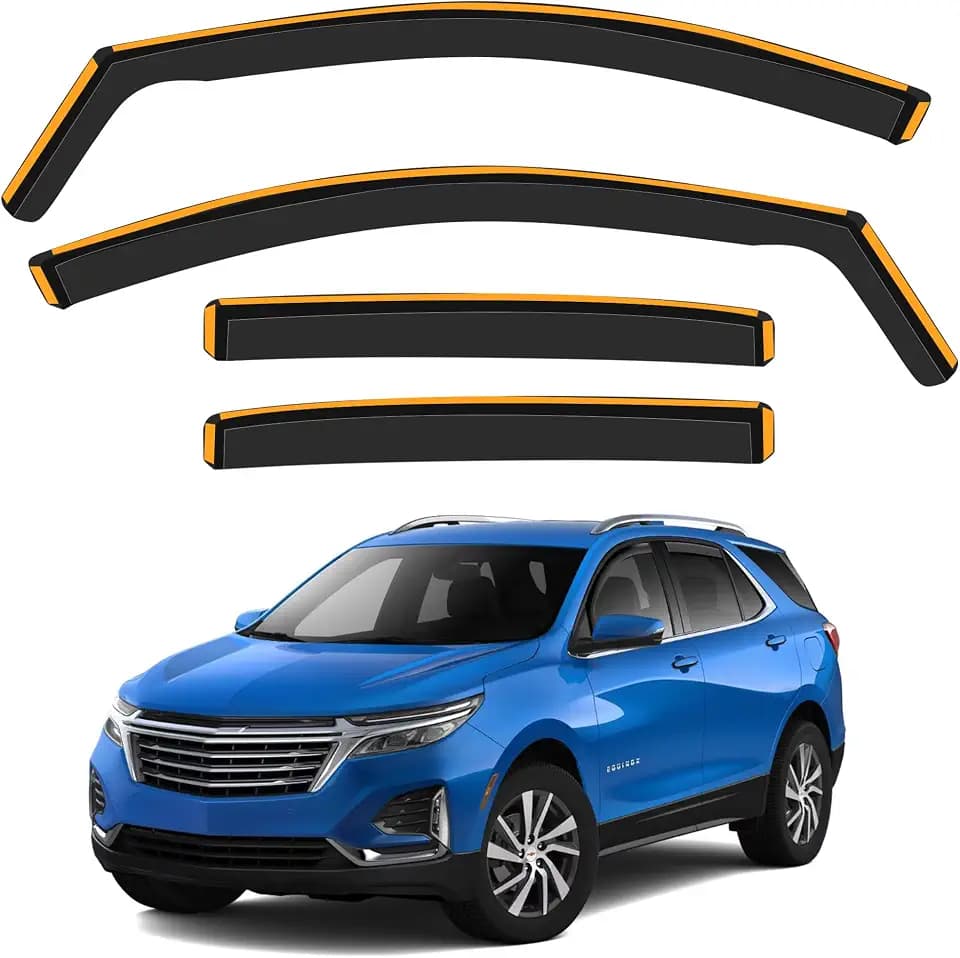 in-Channel Rain Guards for 2018-2024 Chevrolet Equinox, 4-Piece Set