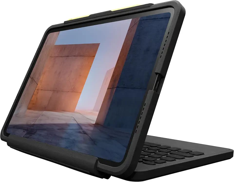 ZAGG Rugged Book iPad Pro 11-inch (M5)/ Pro 11-inch (M4) Keyboard Case - Durable Magnetic-Hinged, 6.6 Feet Drop Protection, Backlit Laptop-Style Keys, Multi-Device Pairing, Detachable Keyboard