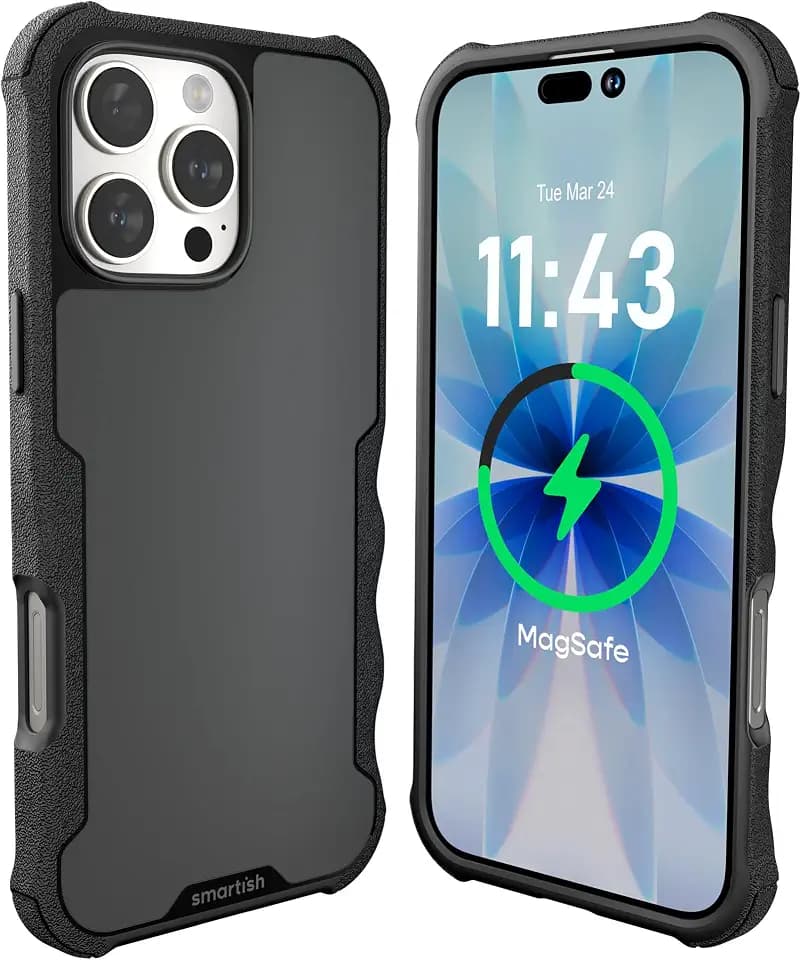 Smartish iPhone 16 Pro Max Case MagSafe, Gripzilla, Heavy Duty Grip, Black