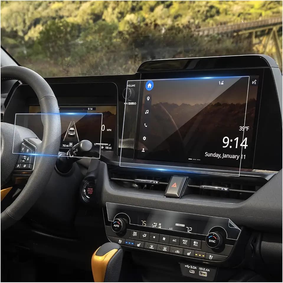 for 2026 Subaru Outback Screen Protector for 2026 Outback 12.1" Main Infotainment & 12.3" Cluster Display Tempered Glass & Air Conditioner Nano Screen Protector (2026 Outback 4 PIECE KIT HD)