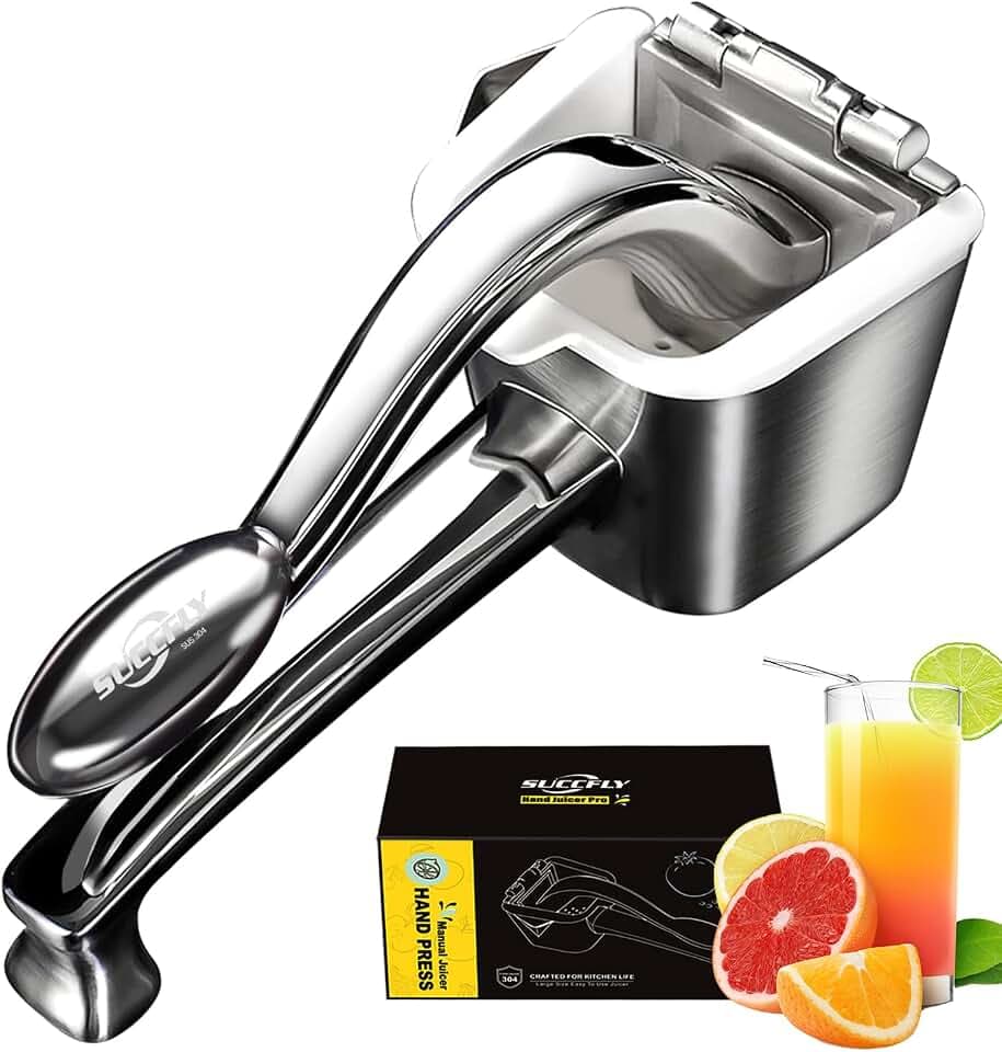 Zitronenpresse, Edelstahl, Zitruspresse, manuelle Orangensaftpresse, Zitronenpresse, robuste Handpresse, Zitruspresse, Limettenpresse, große Fruchtsaftpresse