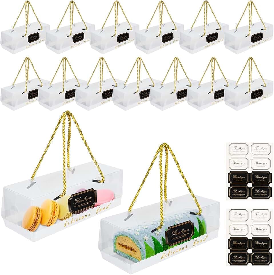 AFAIK 15 Stk Macarons Box Transparent Cupcake Box