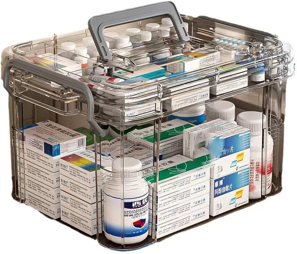 Organizer medikamente, Medizinbox mit 2 compartments, medizin aufbewahrung, medikamenten aufbewahrung für arzneimittel für zu Hause im Freien
