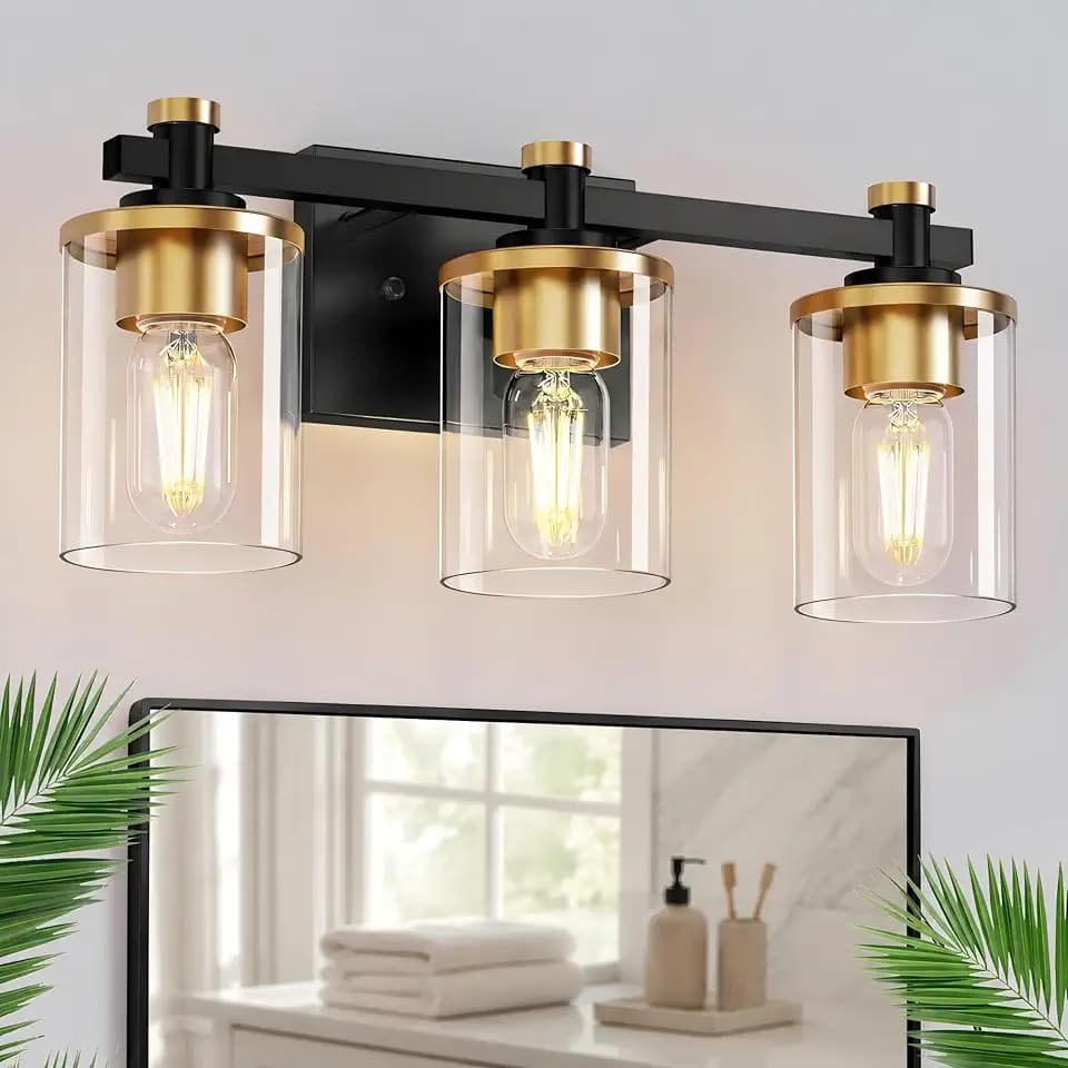 Bathroom Light Fixture, Bathroom Vanity Light Over Mirror, 3-Lights