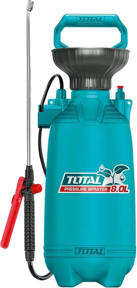 TOTAL - Drucksprüher - Manuelle Sprühpumpe - 5 Liter - 2,5 Bar - Verriegelungsfunktion - Aluminium-Pumpe - Ideal für Gartenarbeiten