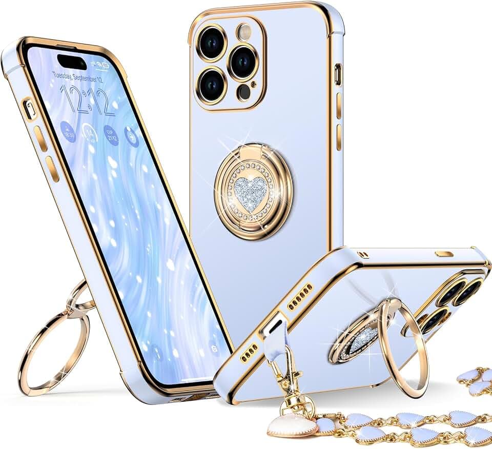 XYZ for iPhone 14 Pro Max Case with Stand, Phone Case with 2-Ring Kickstand