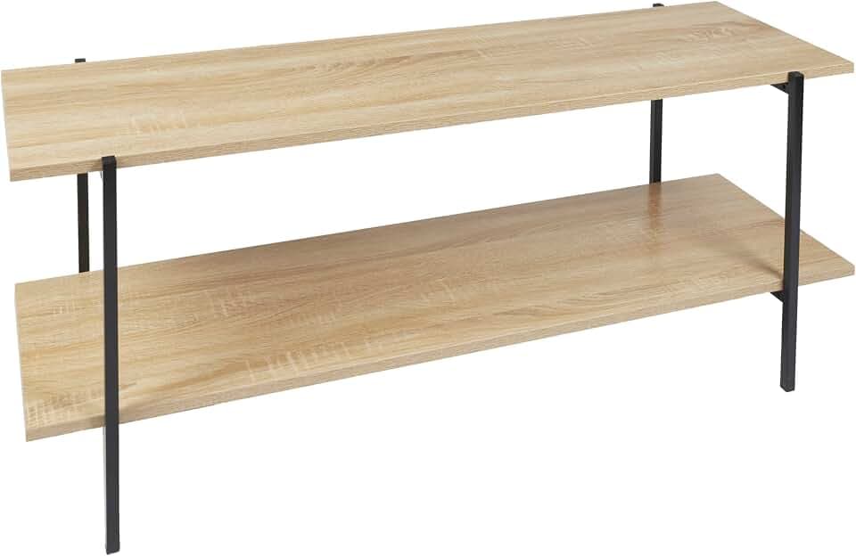 HOME DECO FACTORY TV-Möbel Loka Zeitgenössisch 115 cm Braun und Schwarz