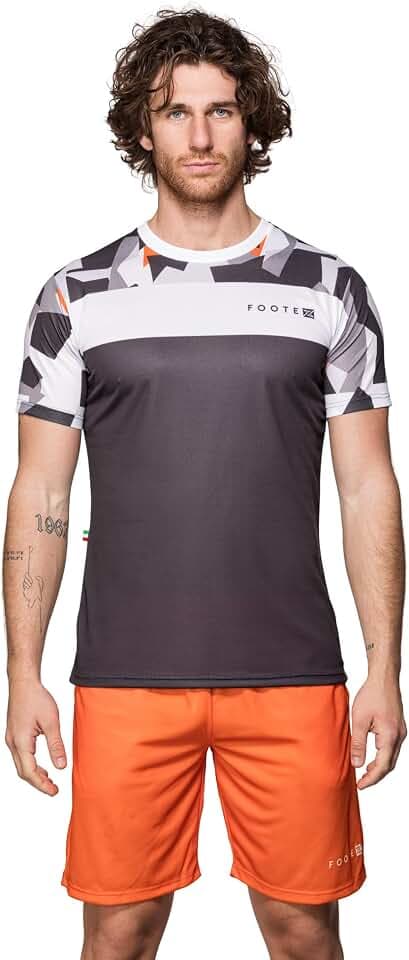 Footex Set Padel Herren T-Shirt und Shorts mit Taschen aus atmungsaktivem Stoff, leicht, hergestellt in Italien