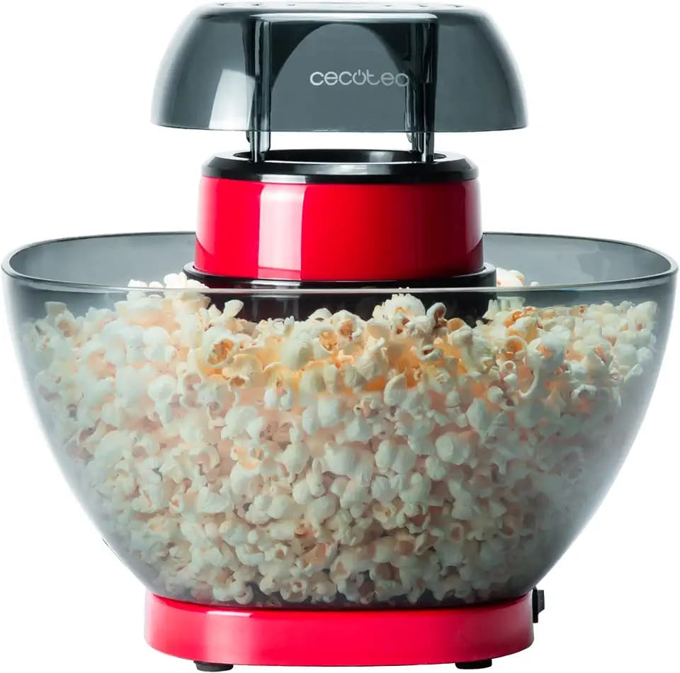 Cecotec Elektrische Popcornmaschine Fun&Taste P'Corn Easy. Popcorn-Maschine, 1200 W, Luftinjektionssystem, Herausnehmbare Schüssel, Antihaft- und abnehmbarer Deckel, Kompaktes Design