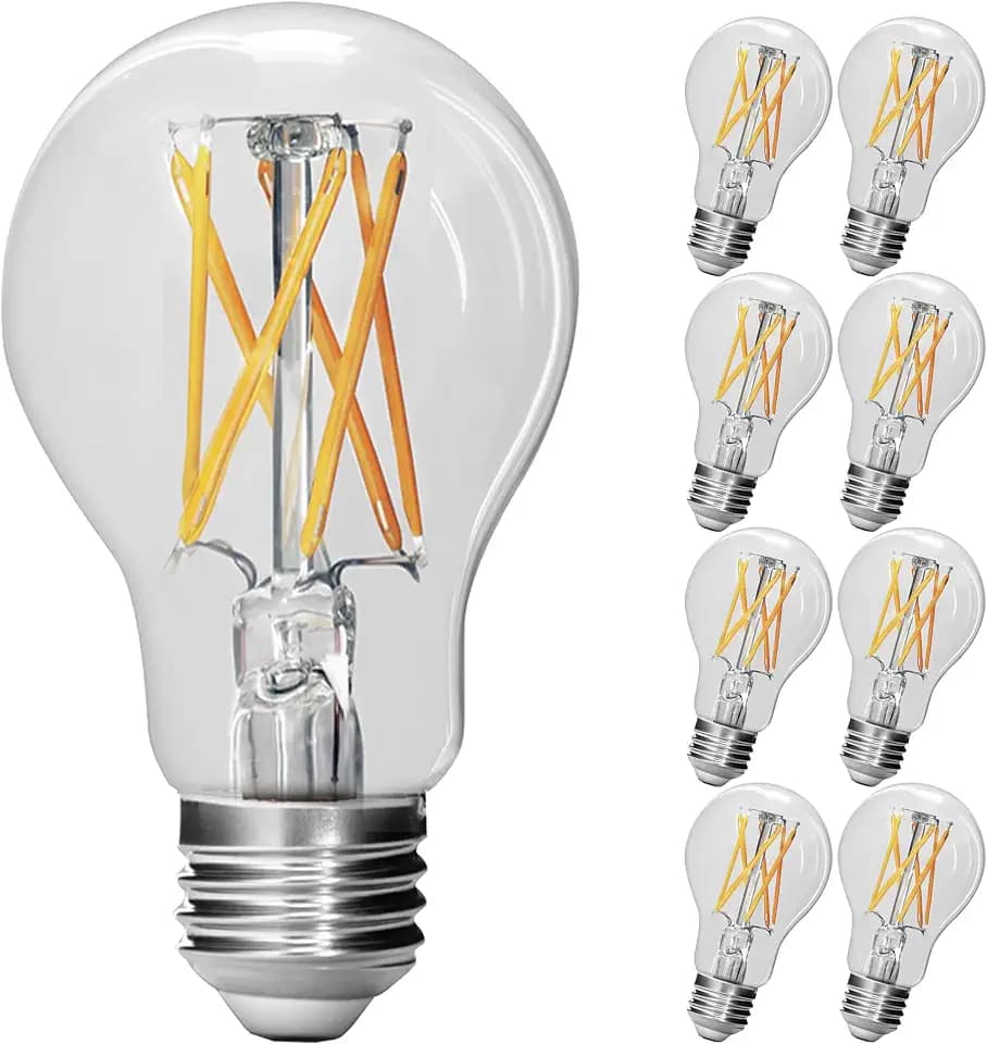 Feit Electric A19 Enhance LED Light Bulb, 75W Eq, Soft White, 8 Pack
