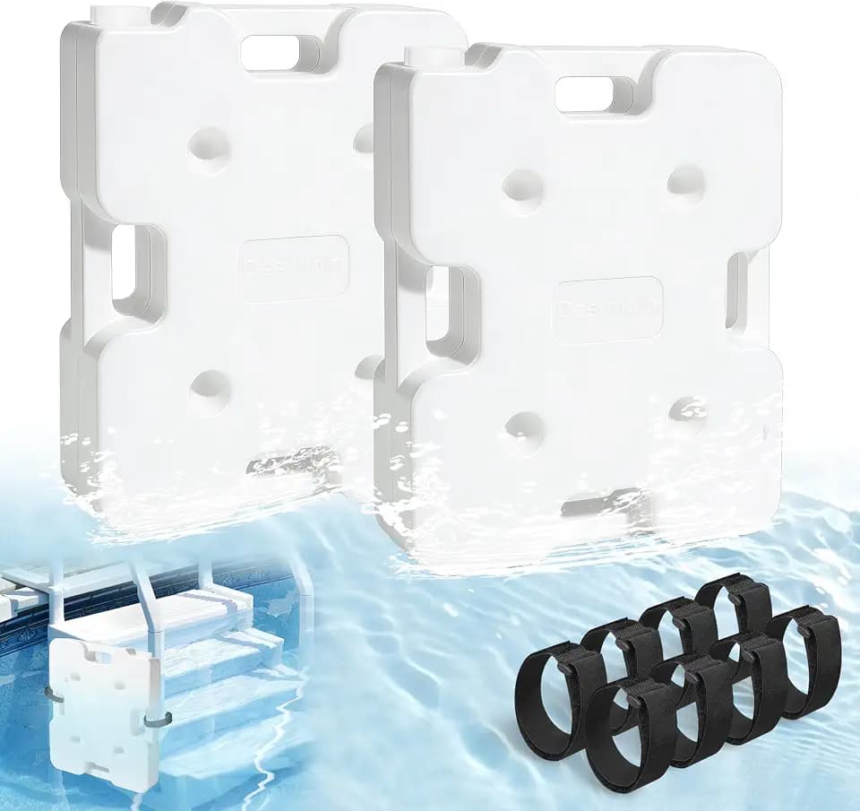 2 Pack 48lbs Heavy Duty Pool Ladder Weights, HDPE Waterproof Swimming Pool Ladder Weights for Steps, Pool Step Weights for Above & Underground Ground Pools (12.8" x 16.7")