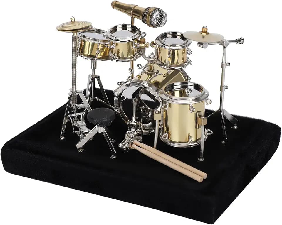 Jenngaoo Mini Schlagzeug Deko 14x10 cm, Modell Musikinstrument