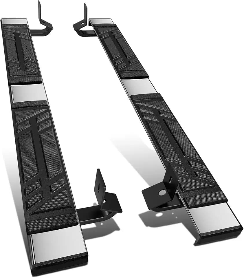 DNA MOTORING 6.5 Inches Flat Board Side Steps Running Boards Compatible with 14-18 Silverado 1500 Sierra 1500/15-19 Silverado 2500HD 3500HD Sierra 2500HD 3500HD Standard Cab, STEPB-U-CS14-T1-S