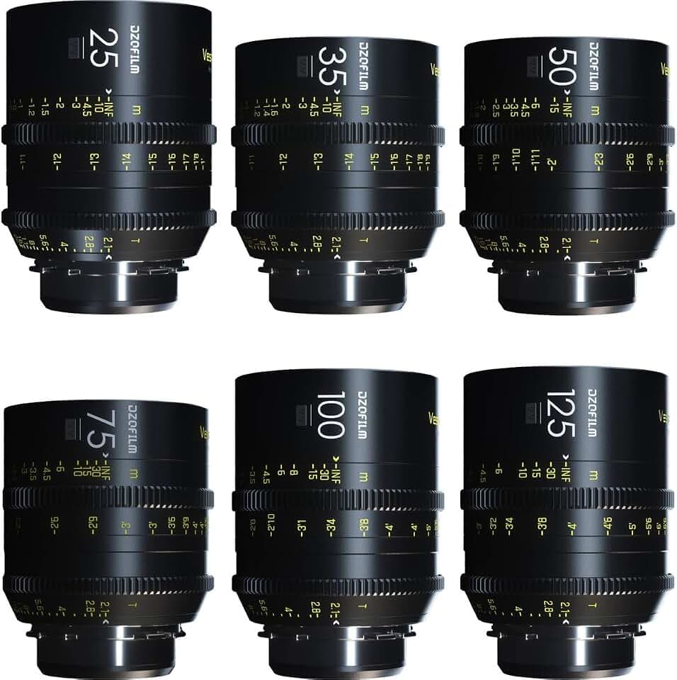 DZOFILM Cine Lens Vespid Prime 6-Lens Kit (25/35/50/75/100/125 T2.1)