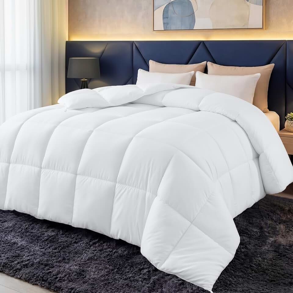 Utopia Bedding Ganzjahres-Bettdecke 200x200 cm, Weiß