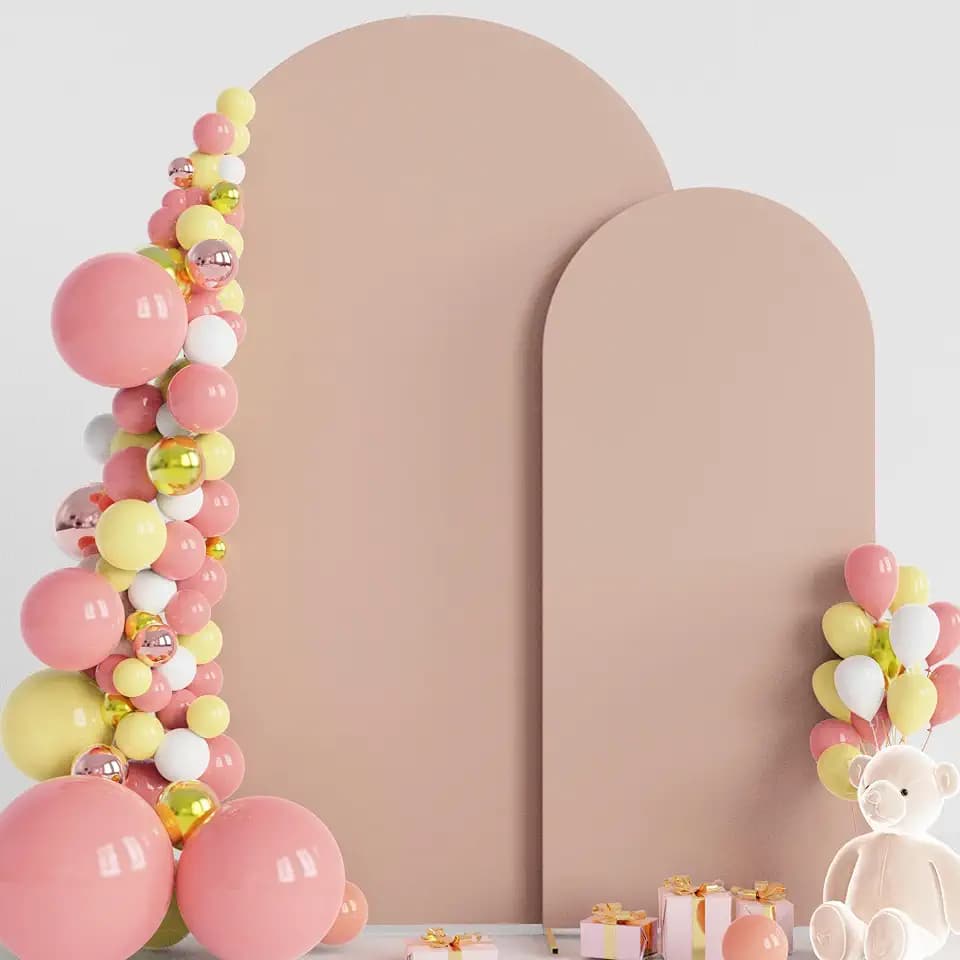 Wokceer Arch Backdrop Cover 7.2FT, 6FT Nude Arch Covers Stretchy Backdrop