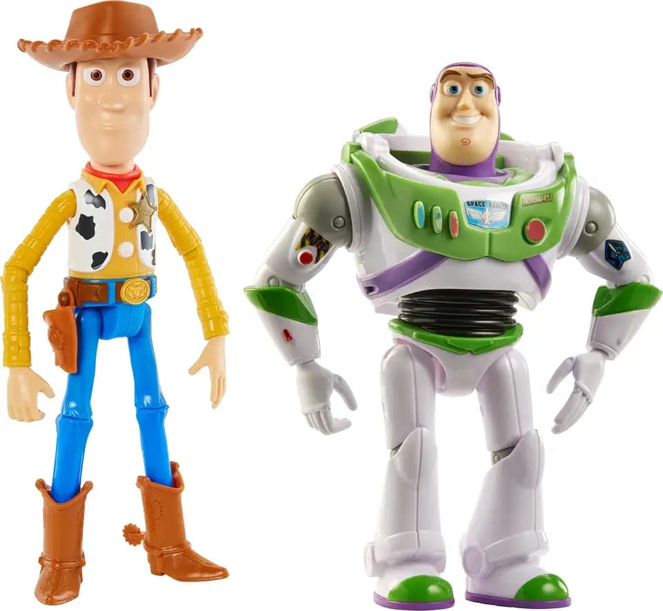 Disney und Pixar Toy Story 2er-Set Woody- und Buzz-Figuren von 17,8 cm