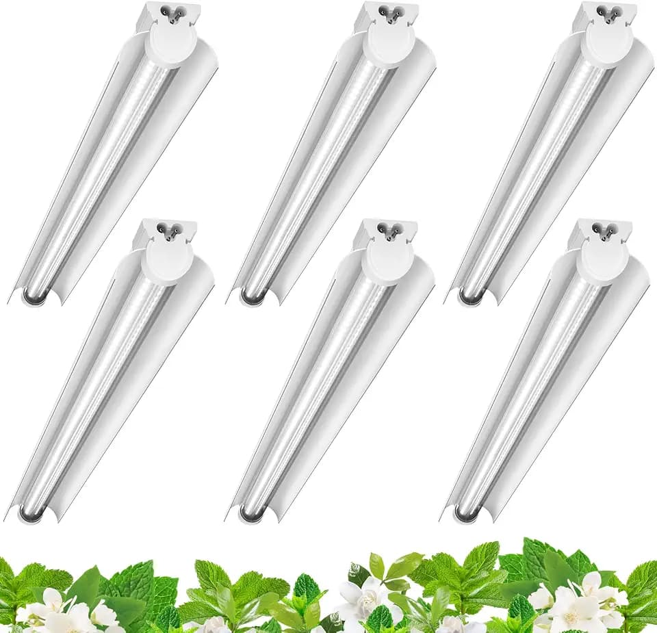Barrina T8 Grow Lights for Indoor Plants, 3FT 5000K Full Spectrum, 6 Packs