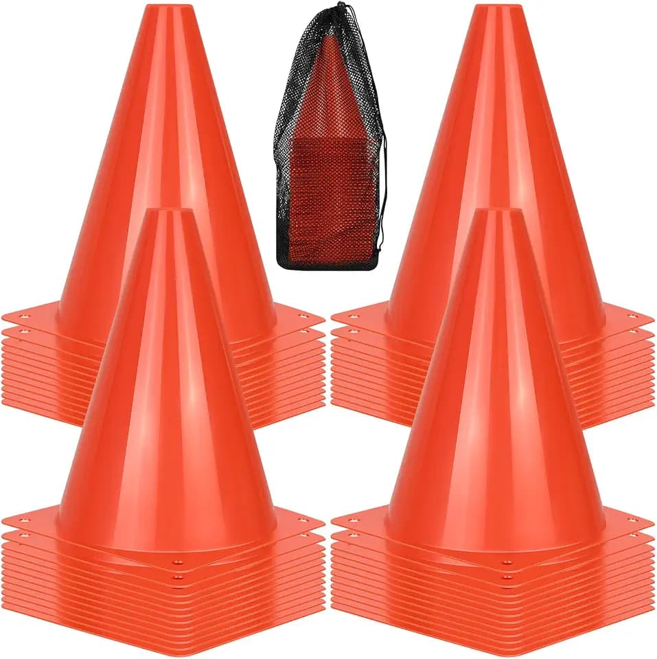 PXZBLG 12/24/50pcs Soccer Cones, 7" Plastic Traffic Cones