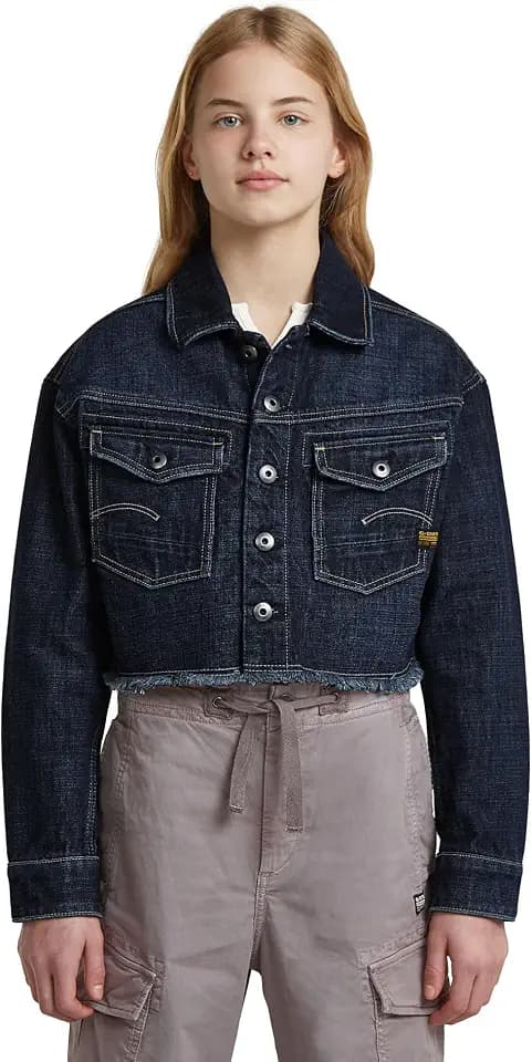 G-STAR Mädchen Girls Cropped Denim Jacke Jacket (1er Pack)