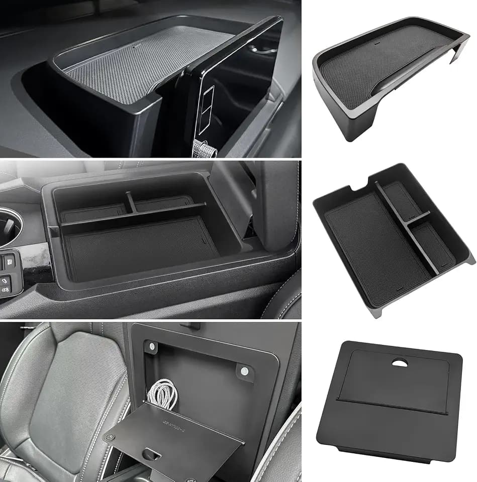 Muslogy 3PCS Console &Dash Organizer&Hidden Storage Box for 2023-2025 Pilot