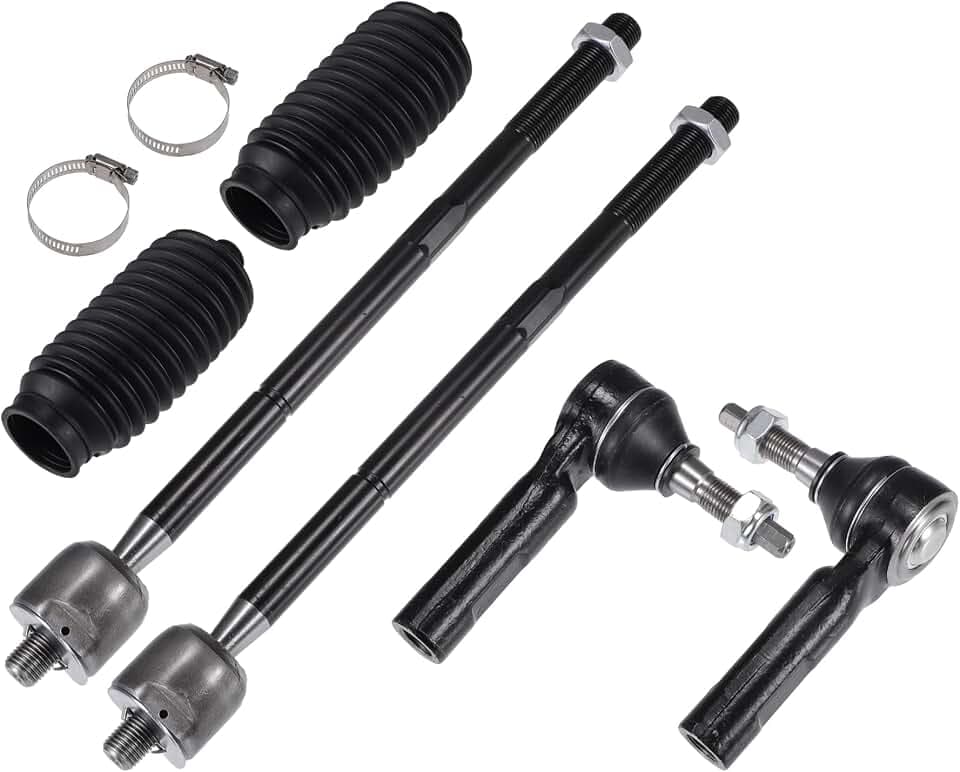 X AUTOHAUX 6pcs Front Inner Outer Tie Rod Ends Kit Suspension Steering Tie Rod End for Chrysler 300 for Dodge Challenger Drag Link No.ES800986/EV800963