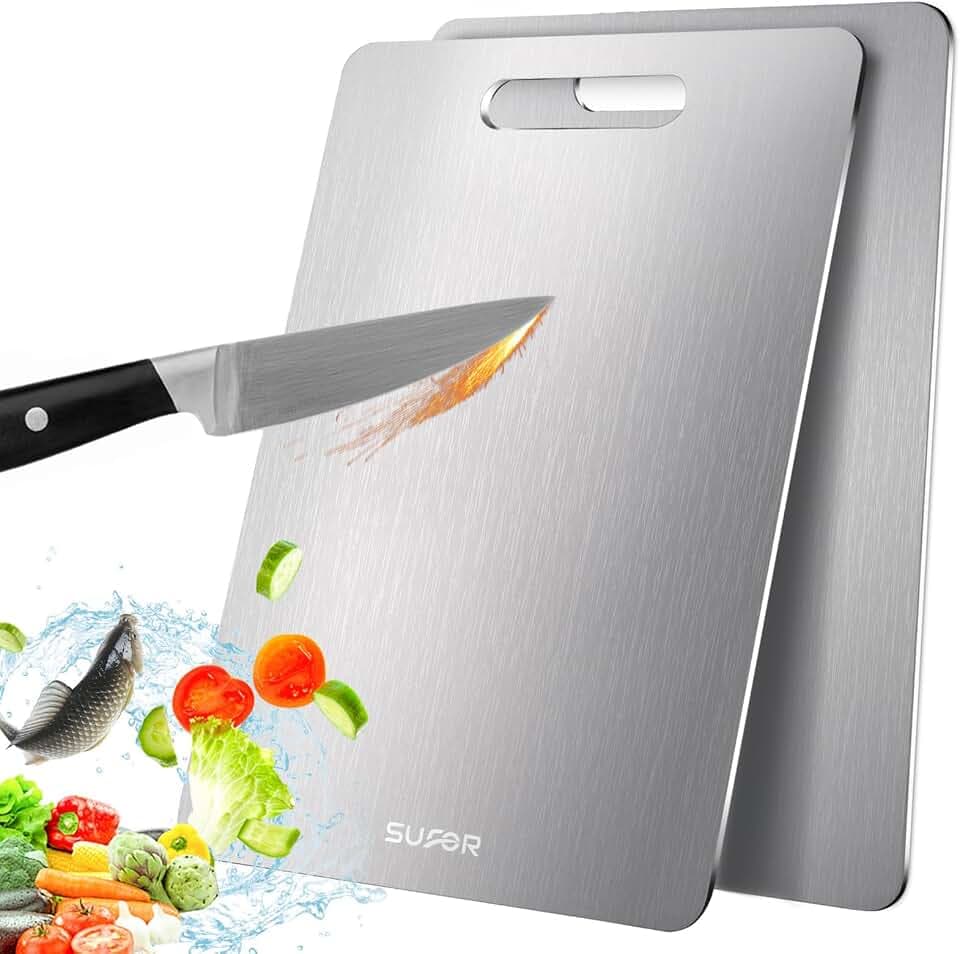 2 Pack Cutting Boards For Kitchen,Easy to clean, Double-sided food-grade Cutting Board For Cutting Meats, Fruits、Vegetables (18 * 12)