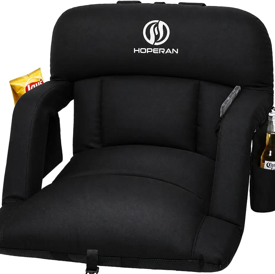 HOPERAN 25" Stadium Seats for Bleachers, 4.3" Extra Thick Sofa-Style,1-Pack