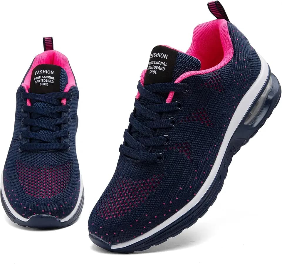 Laufschuhe für Damen, Luftkissen-Turnschuhe, leicht, atmungsaktiv, athletisch, Sneaker, Damen, Walking, Sport, Tennisschuhe