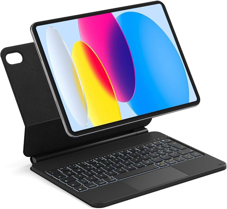 Inateck Tastatur Hülle für iPad 11(A16)/10. Gen, Freitragender Ständer