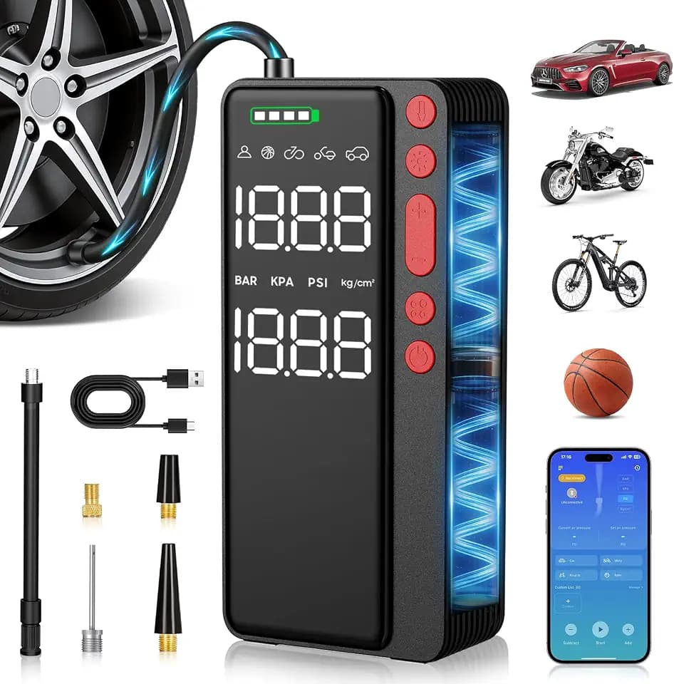 MATULSA 10000mAh Tire Inflator Portable Air Compressor for Car Tires