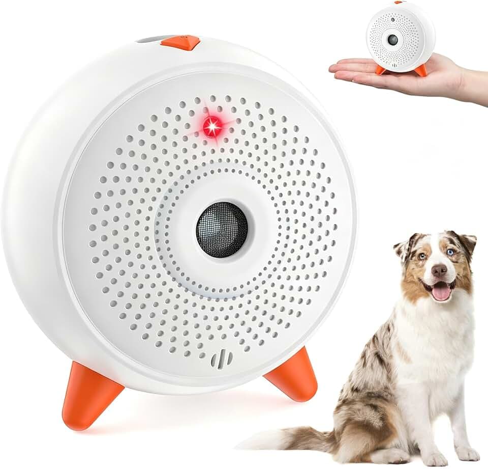 Anti Bellen Gerät, Ultraschall Anti-Bell-Gerät mit 33ft, Automatisch Antibell für Hunde, Wiederaufladbares& Wasserdichtes Hund Ultraschall Anti Bellgerät für Große KleineHunde Innen Außenbereich
