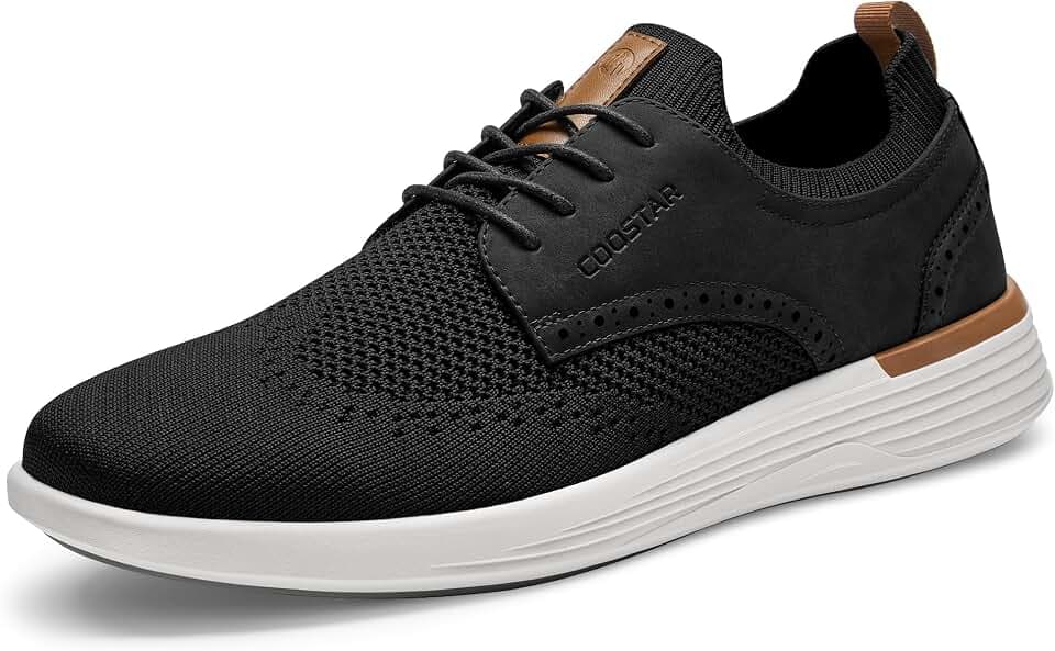 Coostar Mens Casual Shoes Lightweight Dress Sneakers Business Oxfords Breeze Walking Tennis Shoe