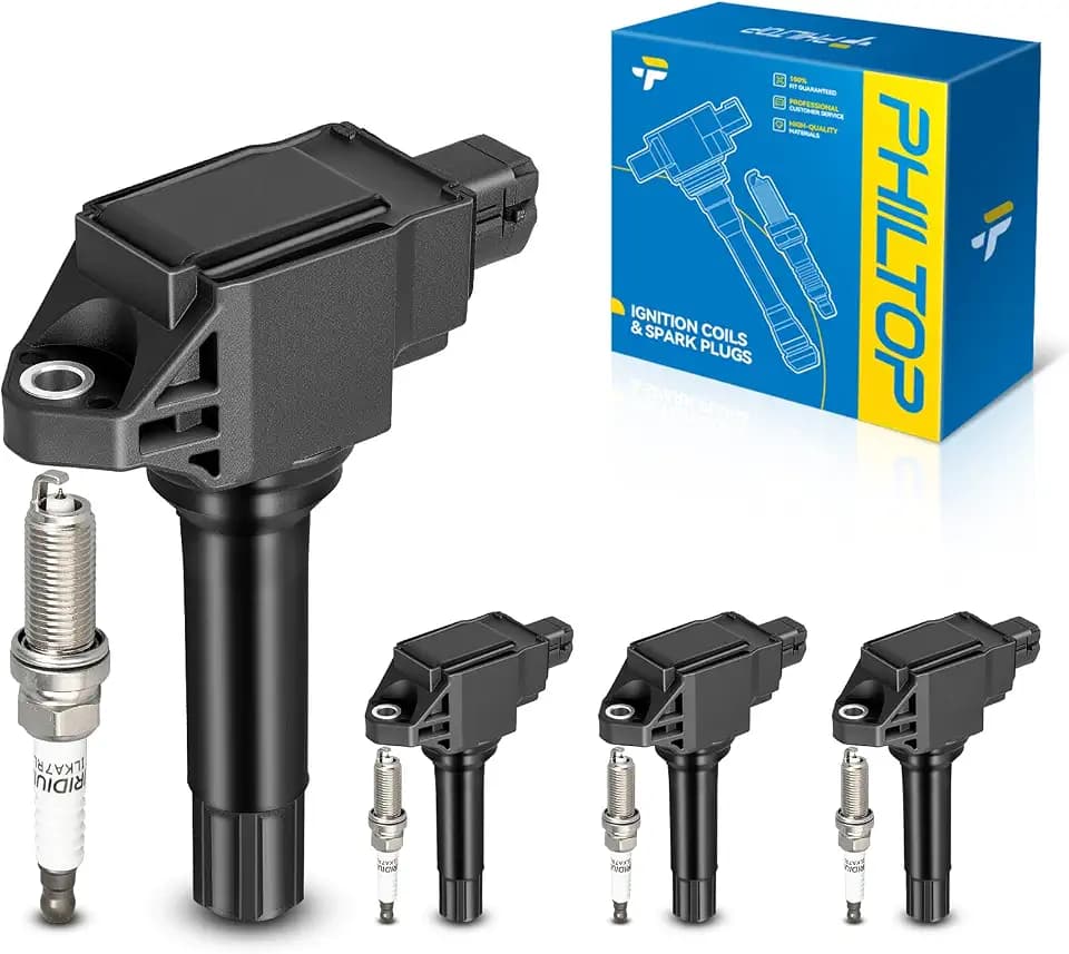PHILTOP Ignition Coil Pack and Spark Plugs Fits Subaru 15-19 Outback 2.5L