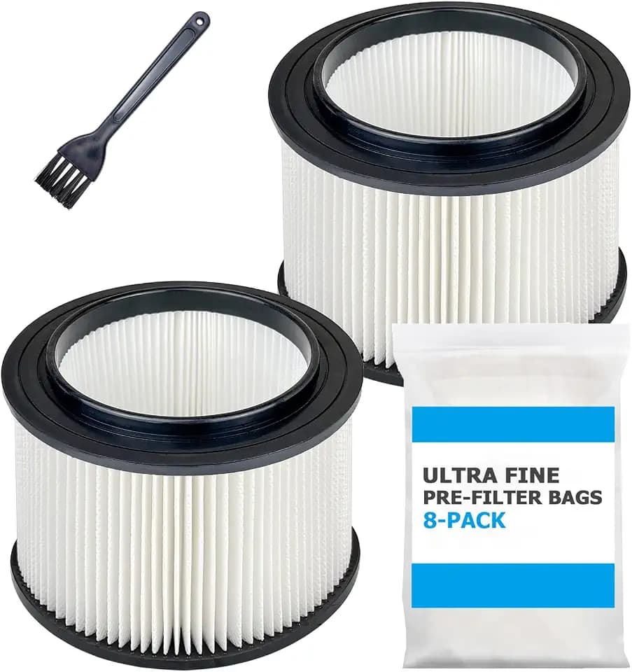 2 Pack 17810 Shop Vac Filters Work with Craftsman 3-4 Gallon Wet Dry Vac
