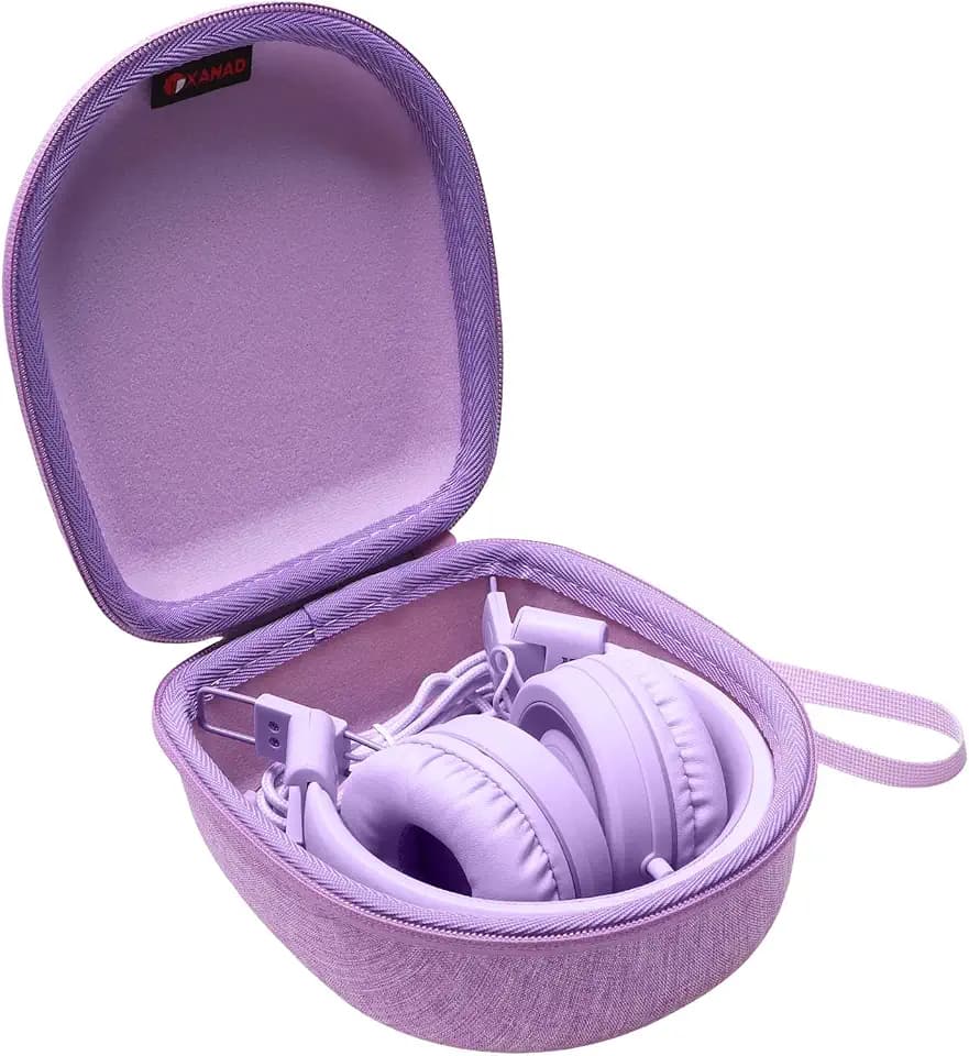 Kids Headphones Case for iClever/Noot/Acer Etc Headphone,Purple(Case Only)