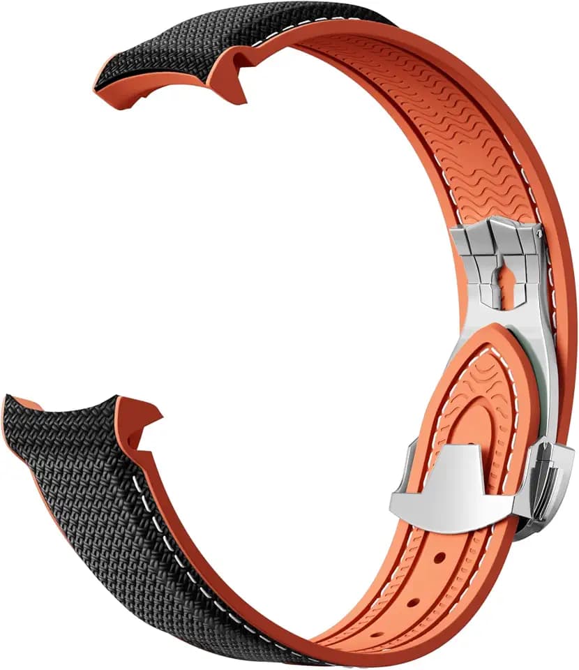 Strap for Omega Swatch Moonwatch 20mm,Curved No Gap Rubber Strap