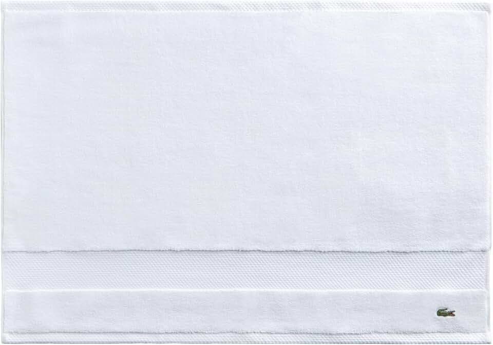 Lacoste Heritage 100% Supima Cotton Tub Mat 21" x 31", White