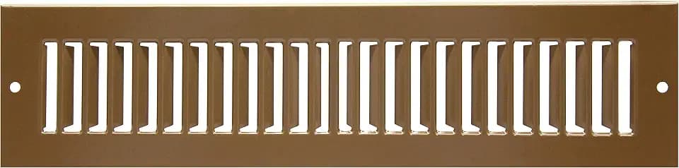 HVAC Premium 4" x 14" [Duct Opening] Toe Kick Vent Grille - HVAC Register Cover [Outer Dimensions: 5.5 X 15.5] - Brown
