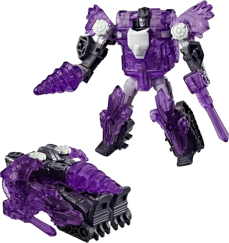 Transformers CYBERWORLD Megatron Armored Cyber Changers Energon Surge Action Figure | Quick Change to Tank Mode | Robot Toys for Kids 6+