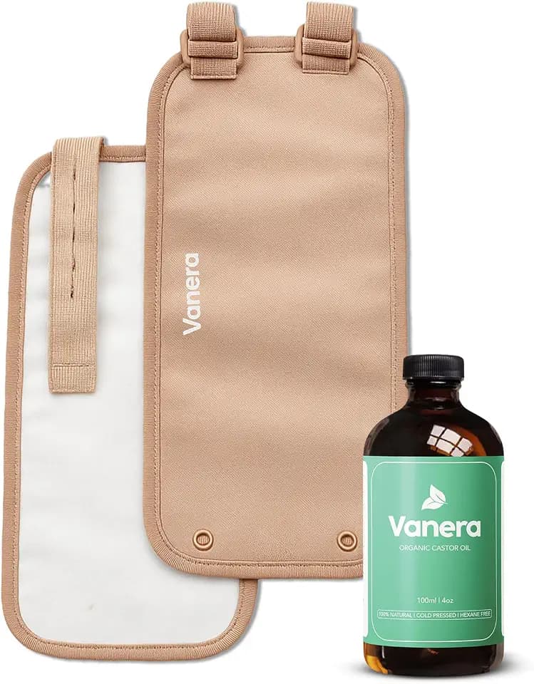 Castor Oil Pack for Arm – 100% Certified Organic Castor Oil, Pack Wrap for Arm with Reusable Cotton Design