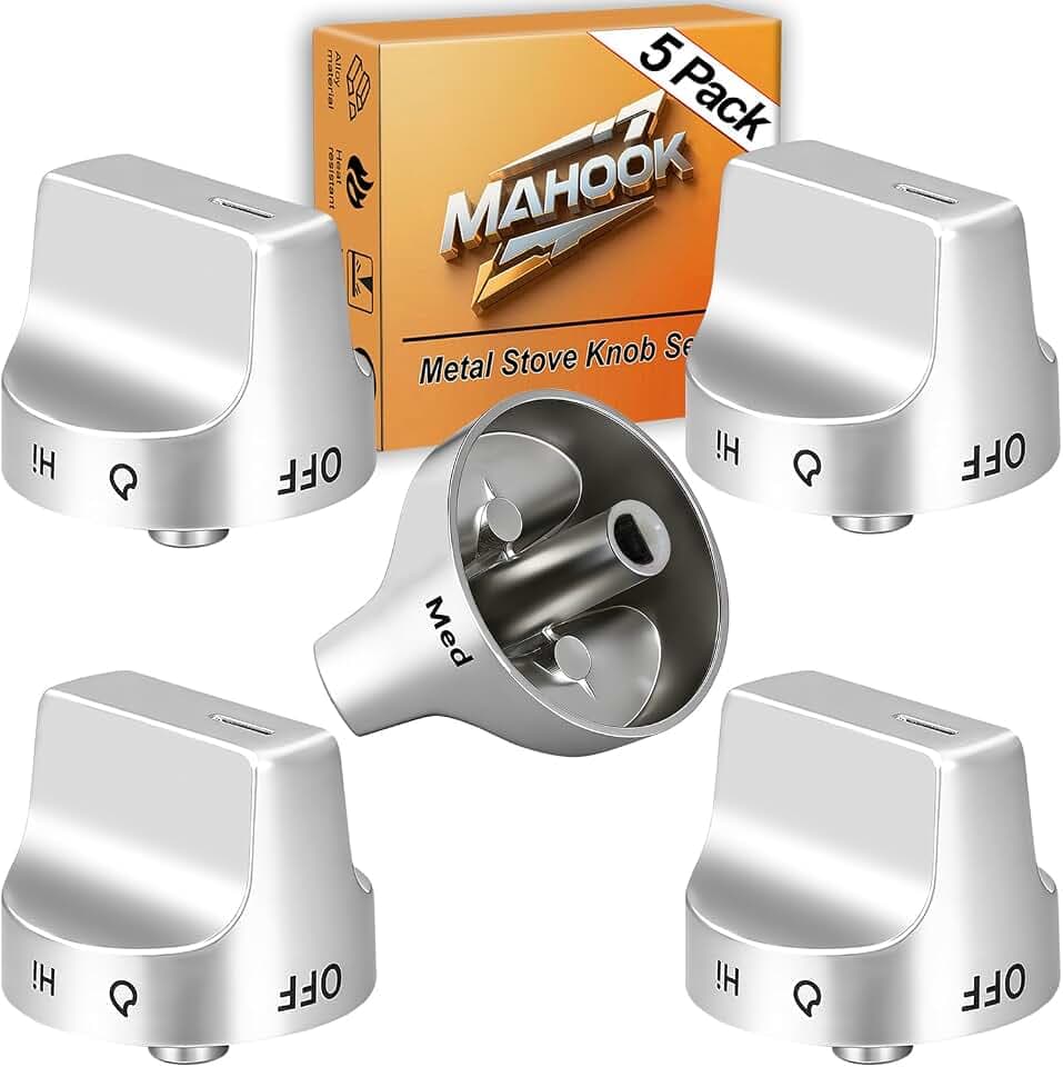Upgraded Metal W11239985 Compatible Whirlpool Stove knobs Replacements