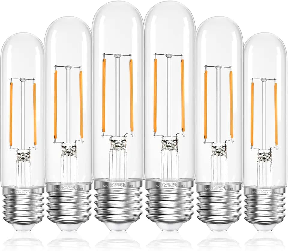 GvvooHome Dimmable Edison Tubular LED Bulb, E26 LED Bulbs 40W Equivalent