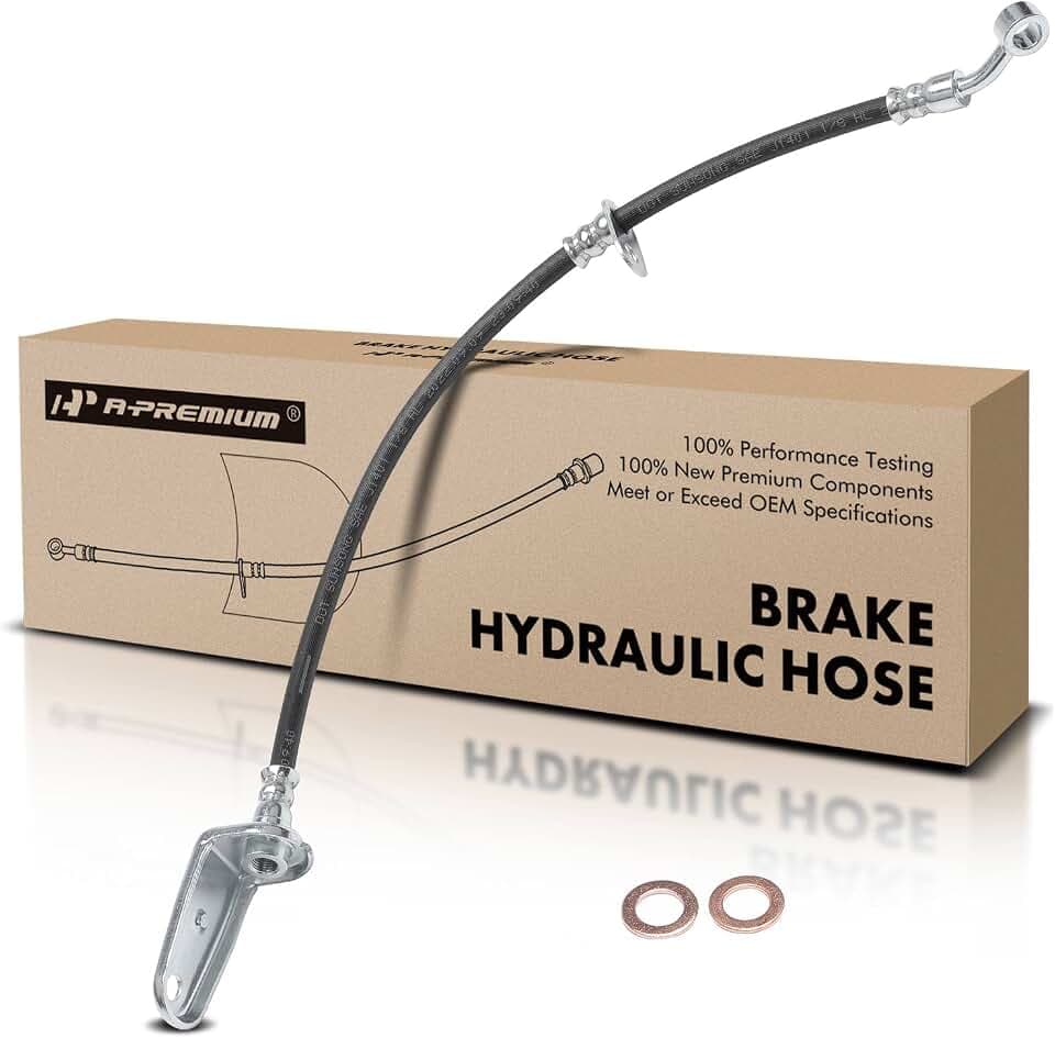 A-Premium Rear Passenger Brake Hydraulic Hose Compatible with Honda & Acura
