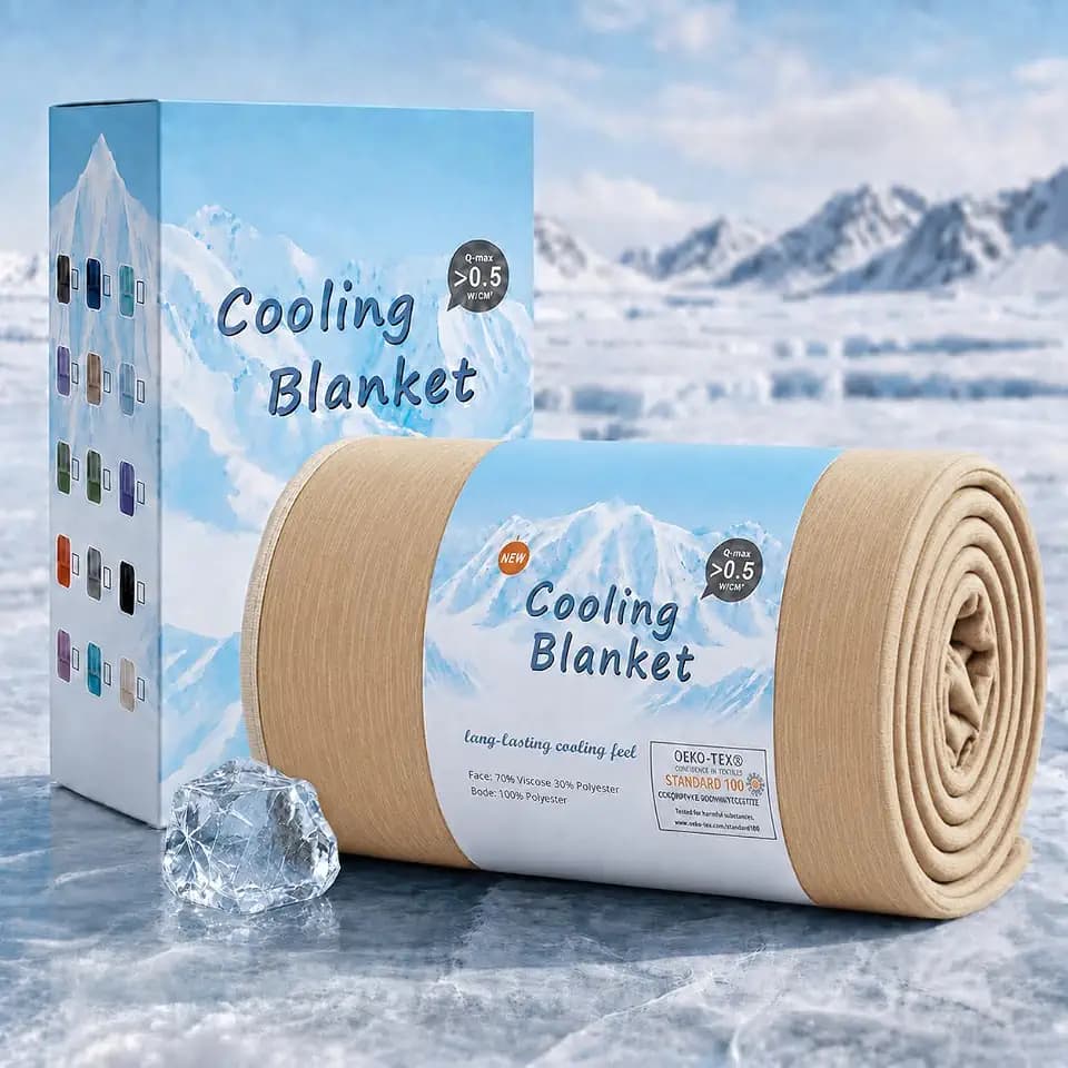 Topcee Cooling Blanket(90"x108"King Size) for Night Sweats Absorbs Heat to Keep Adults Cool on Warm Nights, Q-Max 0.5 Cooling Blankets for Hot Sleepers, Ultra-Cool Lightweight Blanket for Bed