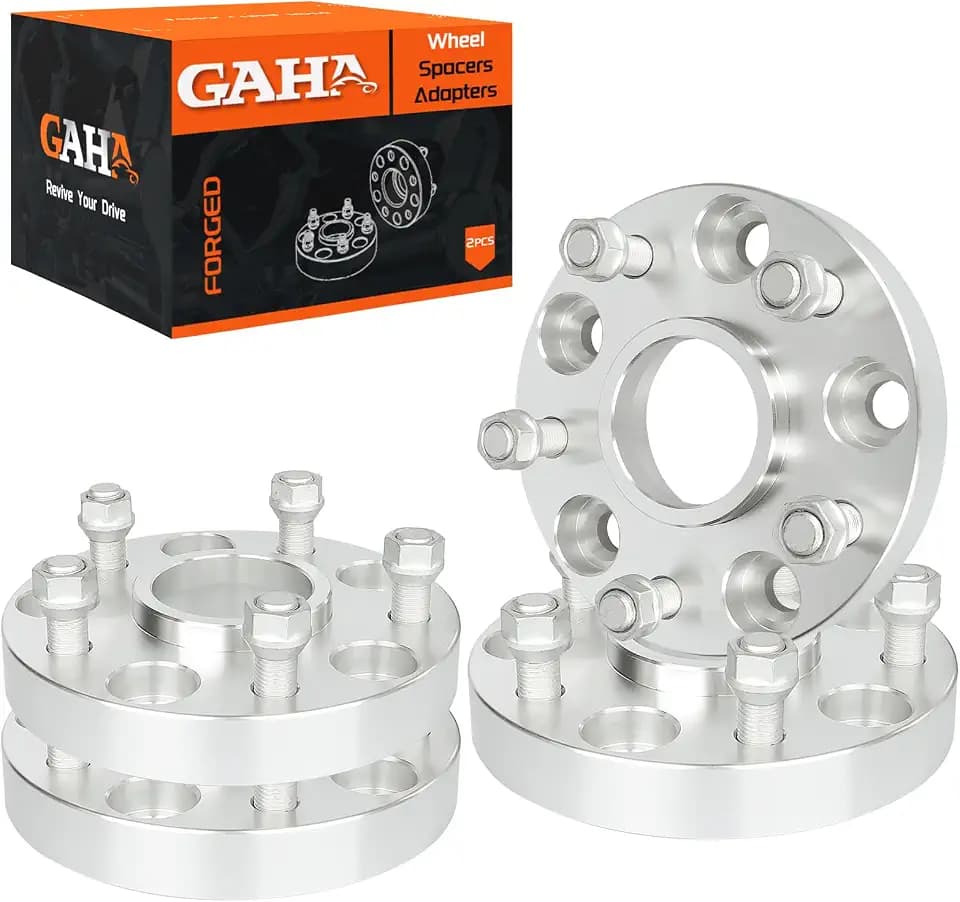 5x127mm Forged Wheel Spacers 71.5mm Bore Compatible for Dodge Durango Jeep Gladiator Grand Cherokee L WK Wrangler Chevrolet Tahoe C1500 GMC Yukon M14x1.5 Thread Studs 1"Hubcentric Adapters 4PCS,Black