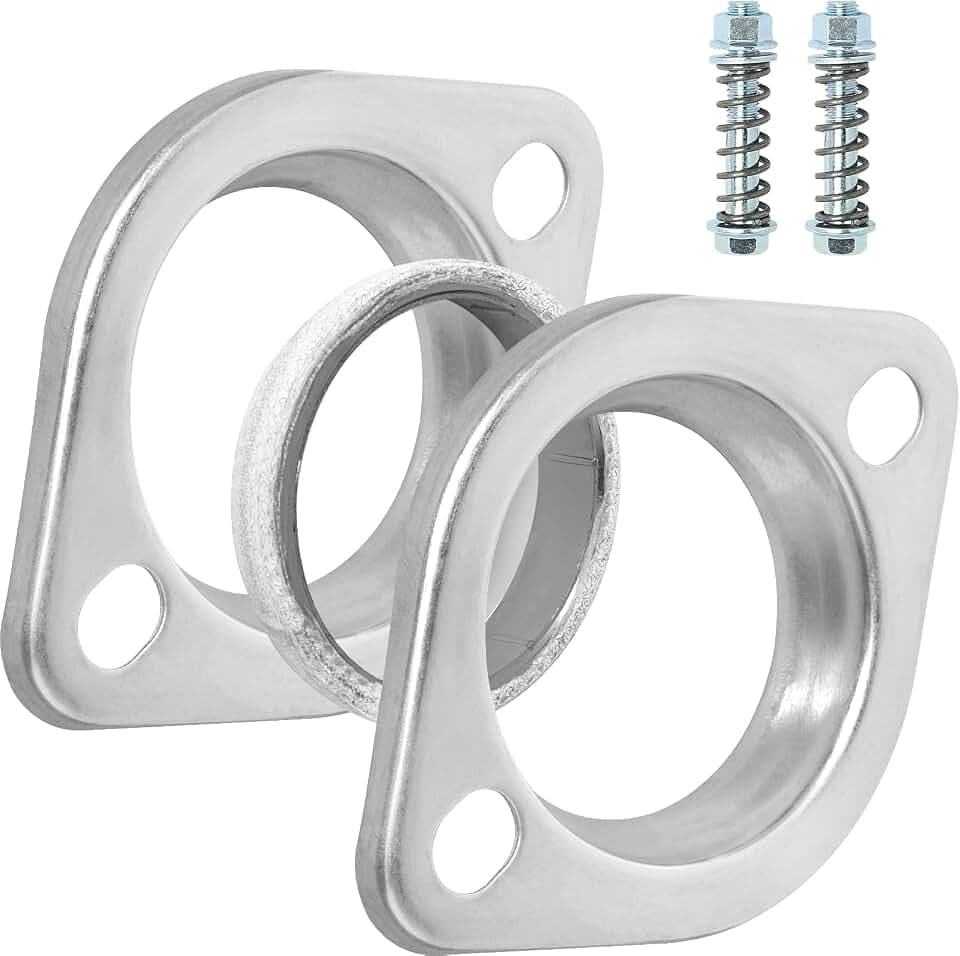 2 Bolt 2 inch Exhaust Collector Flange and Donut Gasket Kit