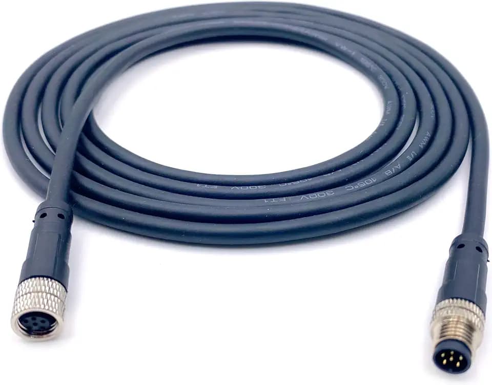 M8 6Pins Male to Female Connector Cable, A Code Straight Molding Cable Female to Male Aviation Sensor Electrical PVC Unshielded Wire 30V 1.5A AC/DC Industrial Molded Wire AWG22 (2 Meter/6.56ft)
